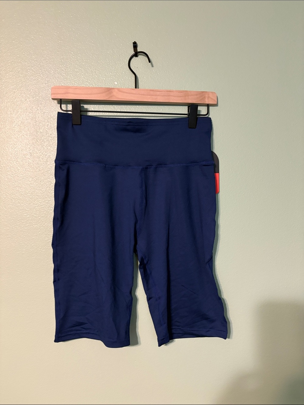Navy High-Waist Bike Shorts